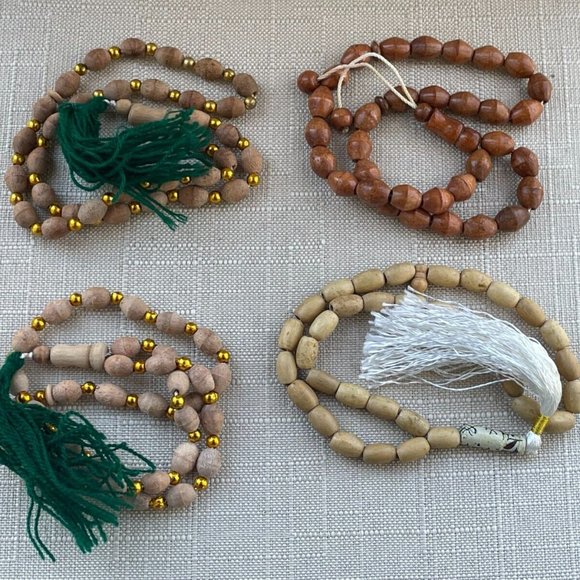 Prayer Tasbeeh Real Wood Handmade Pray Beads Lot of 4 Tasbeh - Picture 5 of 10